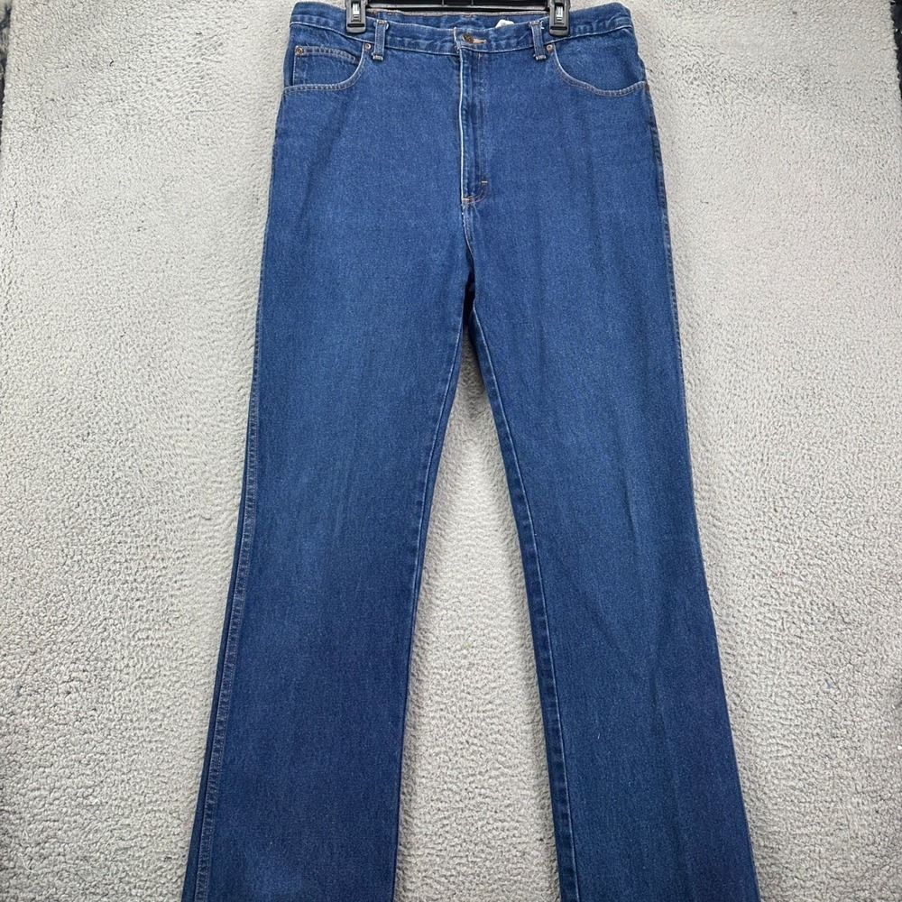 VINTAGE Sheplers Jeans Bootcut Mens 38X36 Blue Western Cowboy Rodeo 5 Pockets